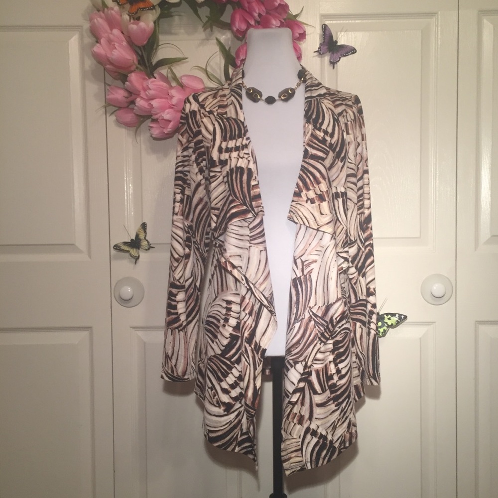 💼 Essentials by Milano Waterfall Long Sleeve Cardigan
